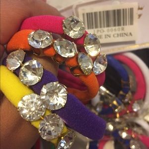 Beautiful diamond stud hair ties!